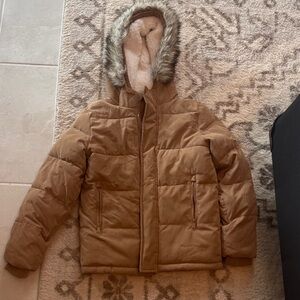 Abercrombie Kids Cream Sherpa Jacket